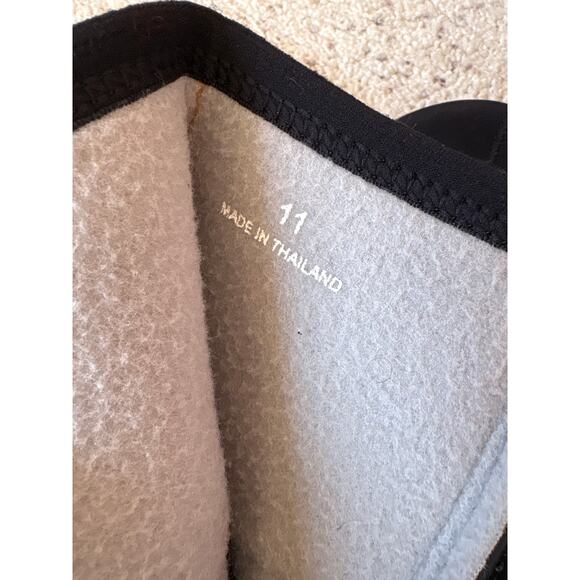 Neoprene Cycling Shoe Covers Black Winter Size 11.5" - Picture 3 of 4